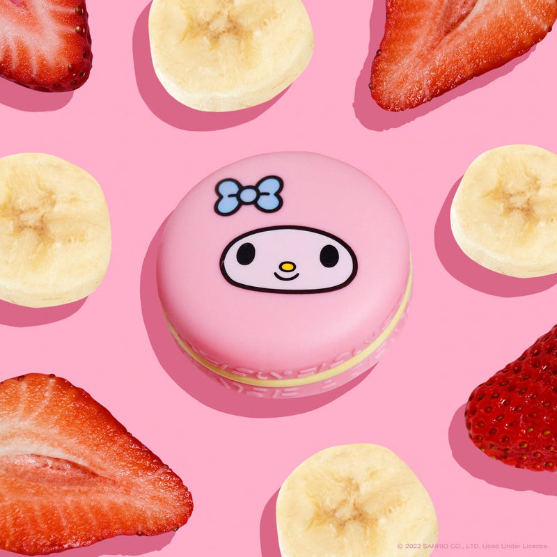 Load image into Gallery viewer, The Crème Shop x My Melody Macaron Lip Balm - Strawberry Banana 388 (6pc bundle,$4.50 each)
