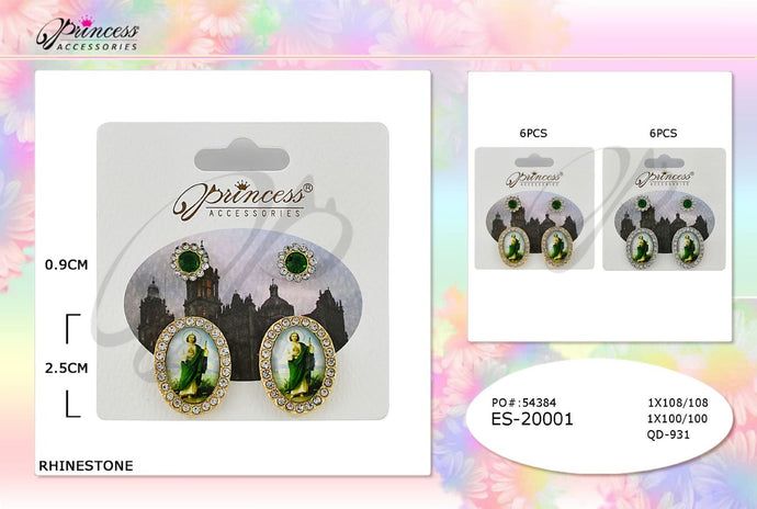 Jewelry- San Judas Earrings ES-20001 (12pc bundle)
