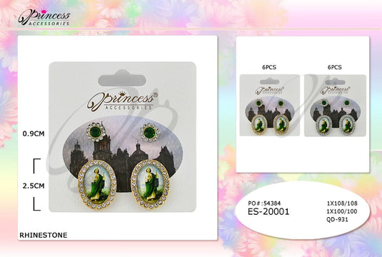 Jewelry- San Judas Earrings ES-20001 (12pc bundle)