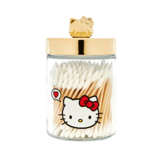 Skincare- Crème Hello Kitty Reusable Glass Jar - Cotton Swabs HKCRJ9350 (4pc bundle, $6 each)