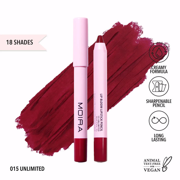 MOIRA LBM015 Lip Bloom Lipstick Pencil - UNLIMITED (3pc Bundle, $3.50 each)