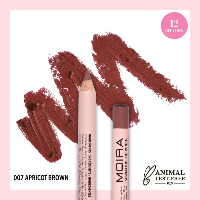 MOIRA SGP007 Signature Lip Pencil - APRICOT BROWN (6pc bundle, $2 each)