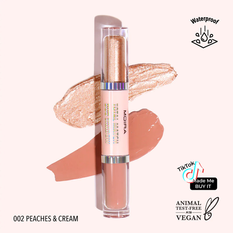 Load image into Gallery viewer, MOIRA TMS002 Total Match Duo Shadow - Peaches &amp; Cream (3pc bundle, $4 each)
