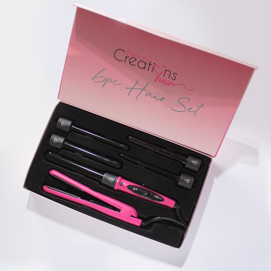 6pc Set  Beauty Creations Hair Curler + 5 interchangeable curlers  Pink (2pc  Bulk for $38 each)