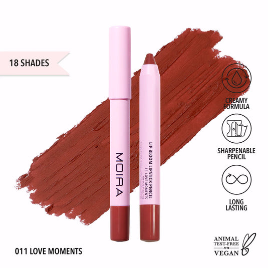 MOIRA LBM011 Lip Bloom Lipstick Pencil - LOVE MOMENTS (3pc Bundle, $3.50 each)