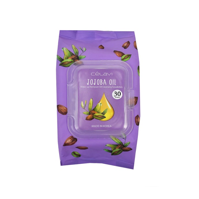 Celavi Jojoba Oil- Makeup remover oil wipes (6pc BULK $1 each)