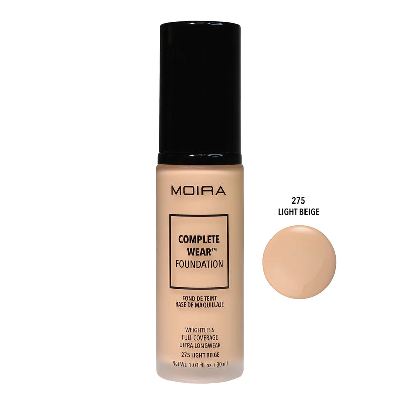 Load image into Gallery viewer, MOIRA CWF275 Complete Wear Foundation - Light Beige (3pc Bundle, $10 each)
