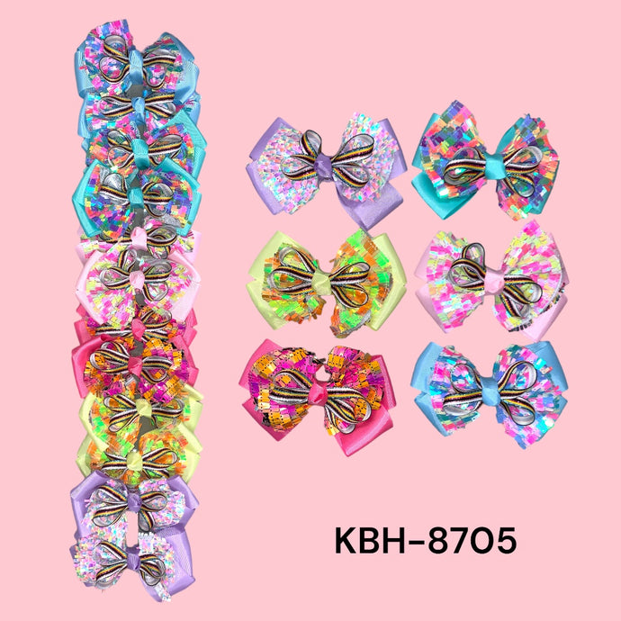 Hair-Party Time hair bow KBH-8705 (12pc strip)