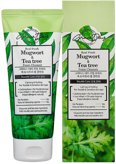 Skincare- Grace Day Real Fresh Foam Cleansing- MUGWORT & TEA TREE (6pc bundle,$2.50 each)