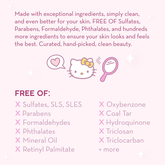 Skincare- The Crème Shop x Hello Kitty Double Cleanse 2-In-1 Facial Cleanser HKDC8653 (4pc, $6 each)