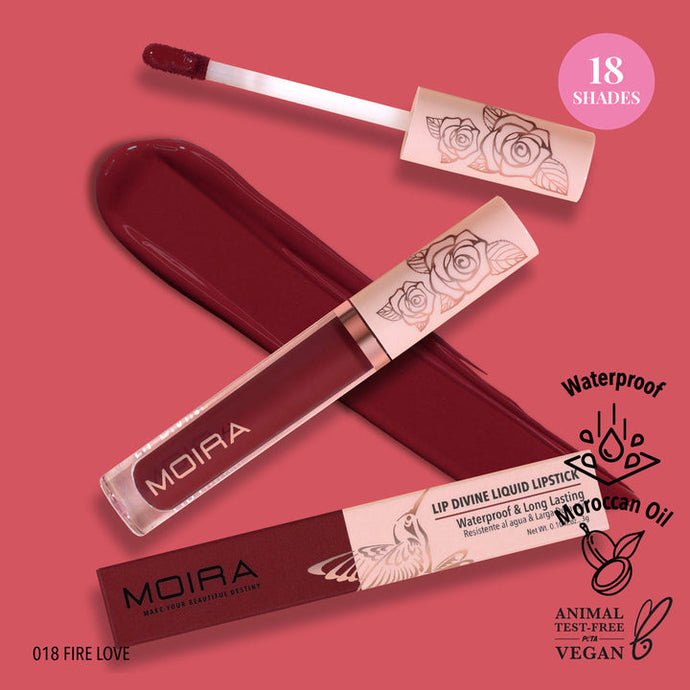 MOIRA Lip Divine Liquid Lipstick LDV 018 - Fire Love (3pc Bundle, $3 each)