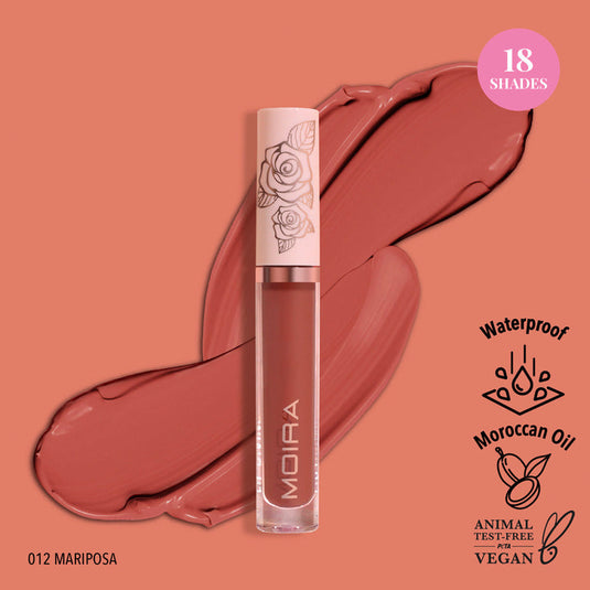 MOIRA Lip Divine Liquid Lipstick LDV 012 - Mariposa (3pc Bundle, $3 each)