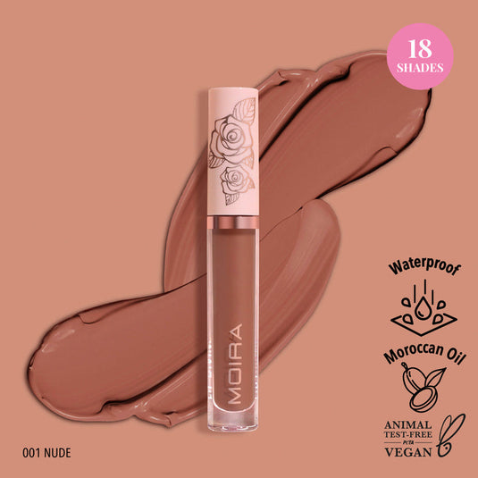 MOIRA Lip Divine Liquid Lipstick LDV 001 - NUDE (3pc Bundle, $3 each)