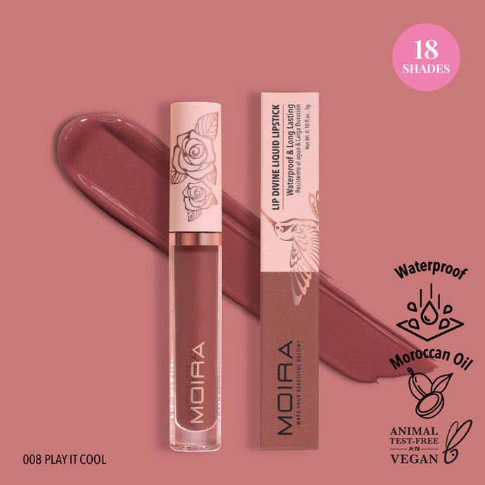 MOIRA Lip Divine Liquid Lipstick LDV 008 - Play It Cool (3pc Bundle, $3 each)