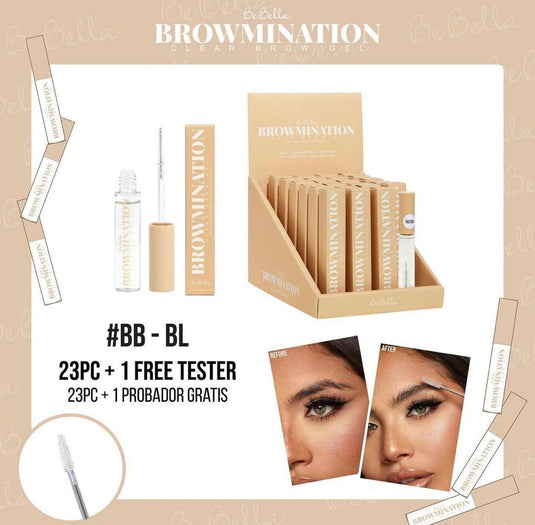 Eyebrows- Bebella Browmination Clear Brow Gel BB-BL (23pc display + tester, $2 each)