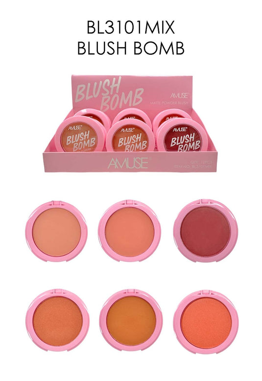 Face- AMUSE Blush Bomb BL3101MIX (12pc Display)