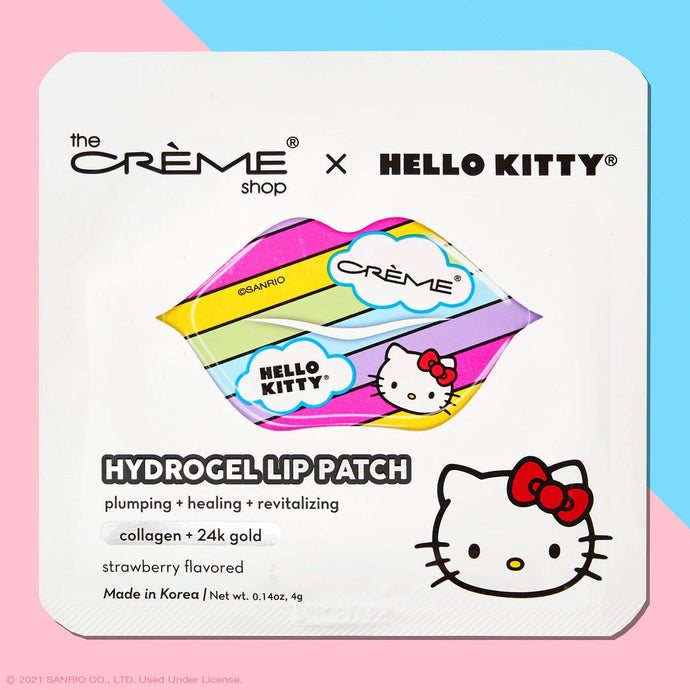 Skincare- Crème Hello Kitty Hydrogel Lip Patch Strawberry Flavored Rainbow LPR5530 (6pc pack,$2 each)