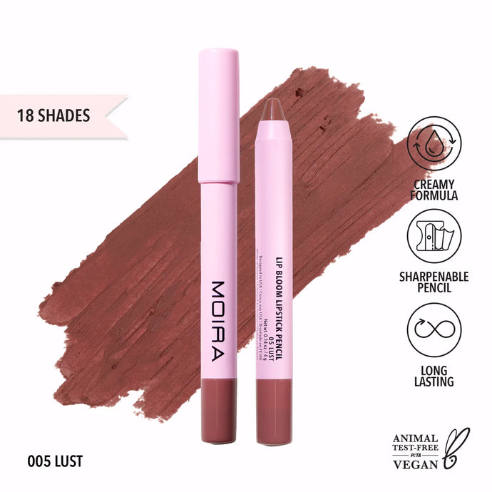 MOIRA LBM005 Lip Bloom Lipstick Pencil - LUST (3pc Bundle, $3 each)