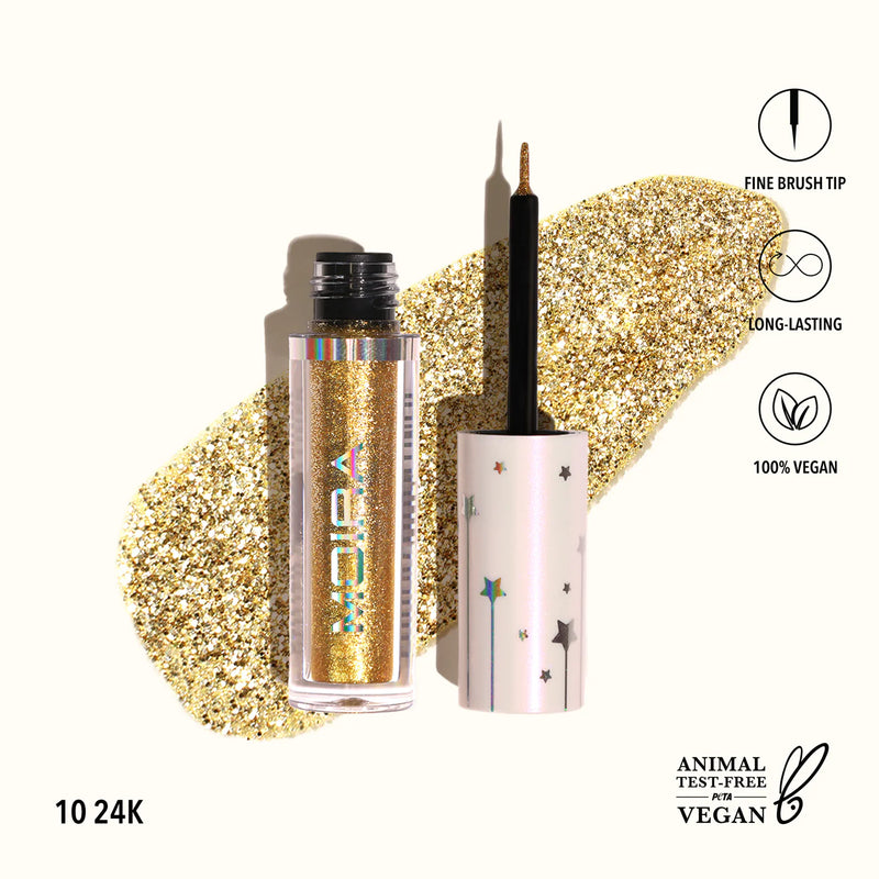 Load image into Gallery viewer, EYES- Moira Glitter Glitter Liner 10 24K (3pc bundle, $3 each)
