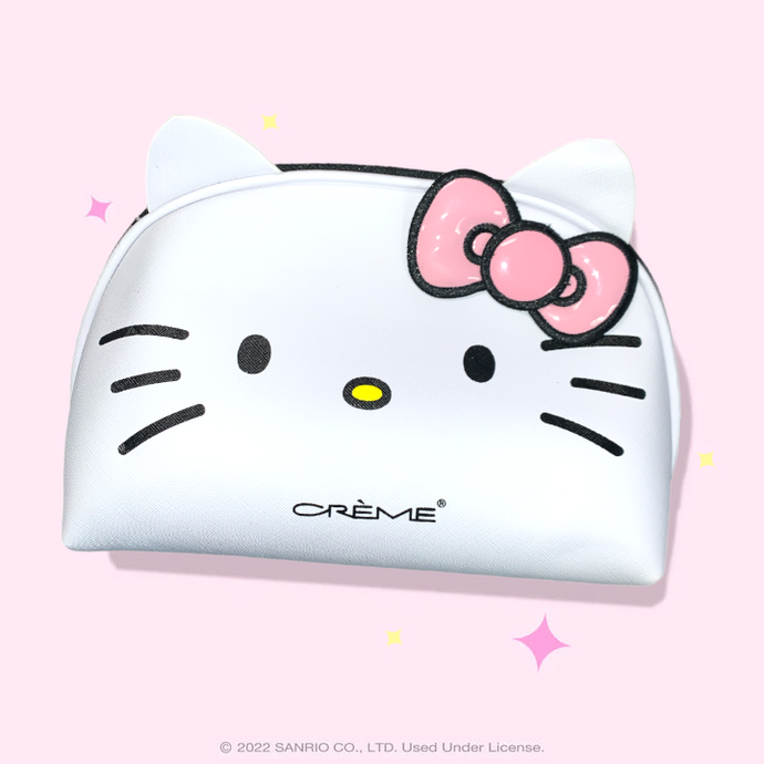 Crème Hello Kitty Dome Travel Pouch - PINK BOW (4pc, $13 each)