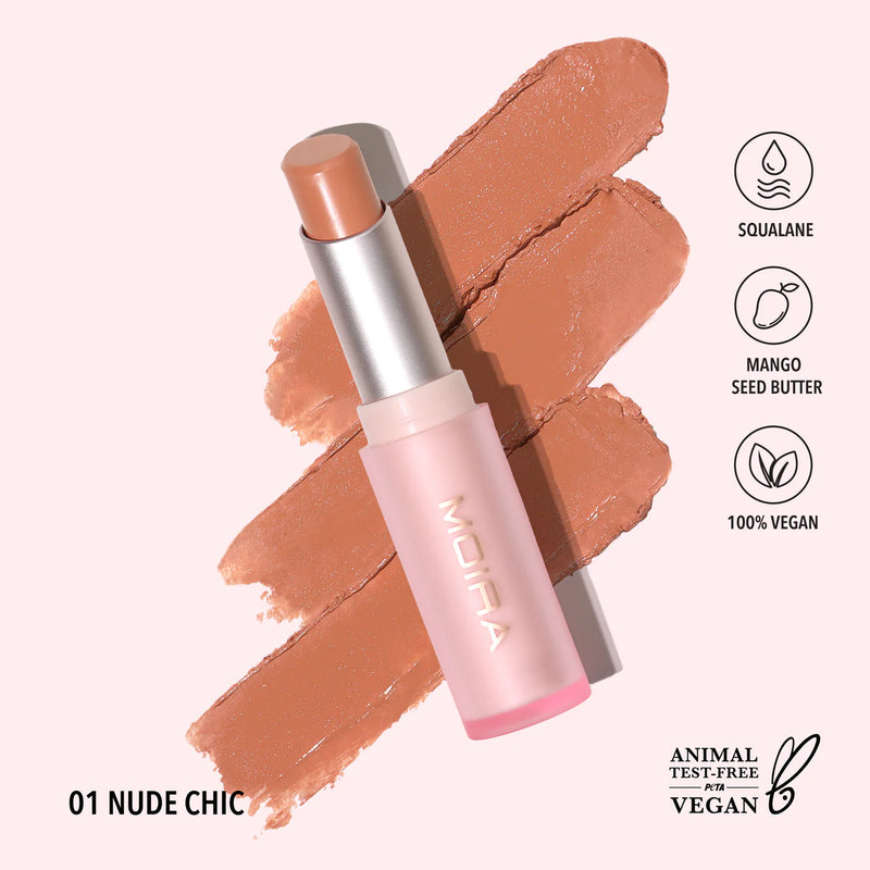 Load image into Gallery viewer, MOIRA SLS001 Signature Lipstick - Nude Chic (3pc Bundle, $3 each)
