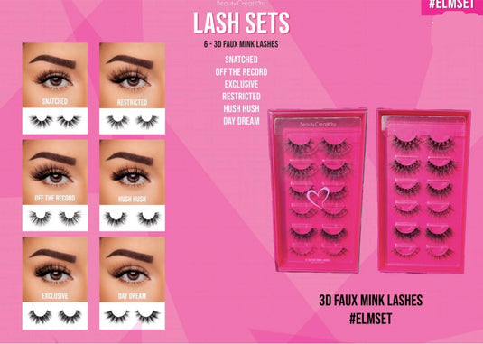 Eyes- Beauty Creations 3D Faux Mink Lash Set ELMSET (3pc bundle was $13.00 each)