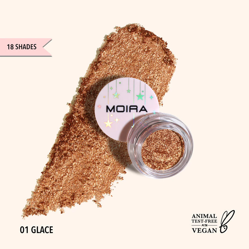 Load image into Gallery viewer, EYES- MOIRA Starshow Shadow Pot- 01 Glacé (3pc bundle, $3.50 each)
