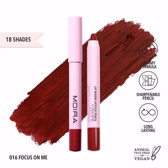 MOIRA LBM016 Lip Bloom Lipstick Pencil - FOCUS ON ME (3pc Bundle, $3.50 each)
