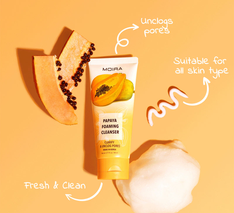 Load image into Gallery viewer, Skincare- MOIRA Foaming Cleanser Papaya FOC003 (3pc Bundle, $3.50 each)
