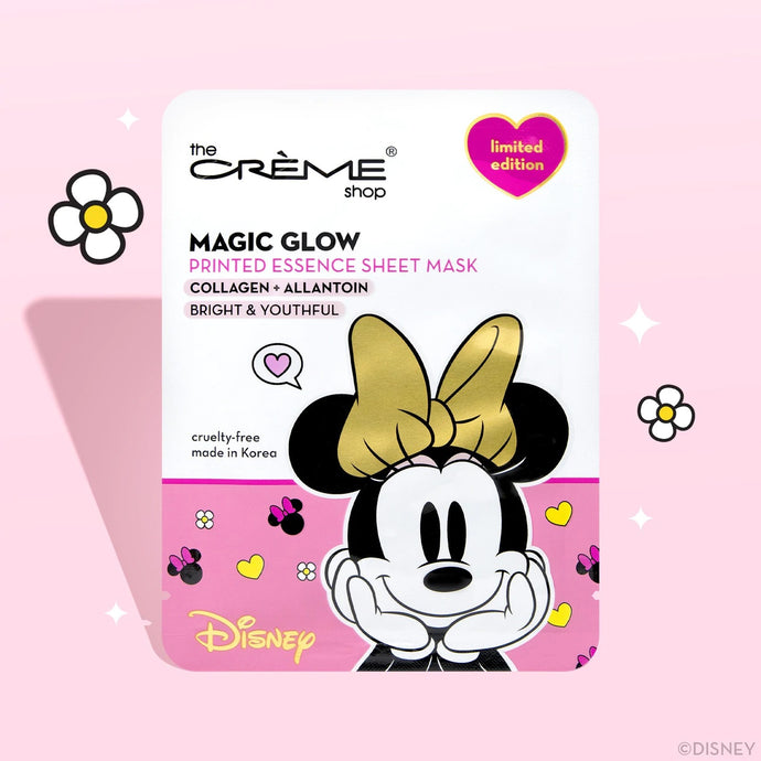 Skincare- The Crème Shop | Disney: Minnie’s Magic Glow Printed Essence Sheet Mask DPMM7360 (6pc pack,$2 each)