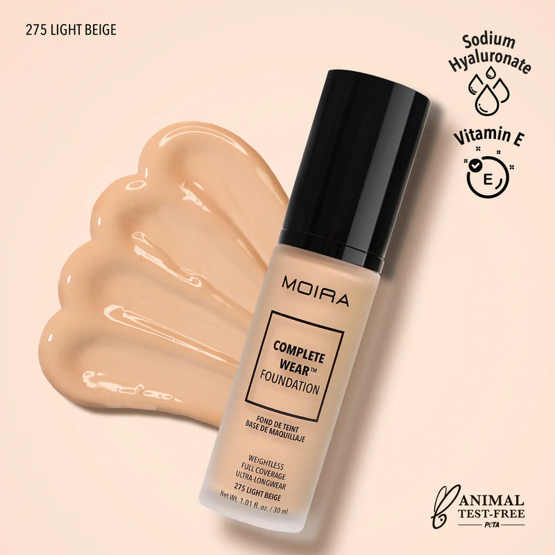 Load image into Gallery viewer, MOIRA CWF275 Complete Wear Foundation - Light Beige (3pc Bundle, $10 each)
