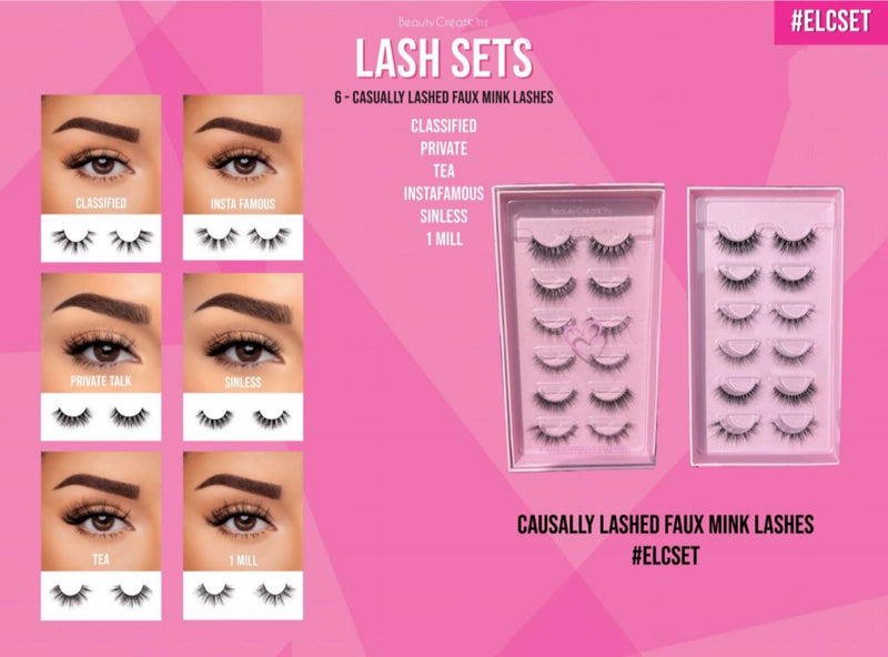 Load image into Gallery viewer, Eyes- Beauty Creations Casually Lashed Faux Mink Lash Set ELCSET (3pc bundle,$13 each)
