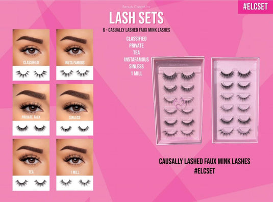 Eyes- Beauty Creations Casually Lashed Faux Mink Lash Set ELCSET (3pc bundle,$13 each)