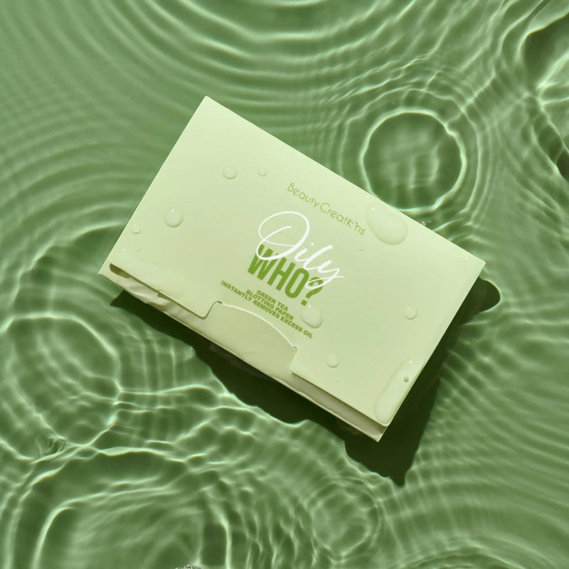 Load image into Gallery viewer, Face-Beauty Creations Oily Who? Blotting Paper- Green Tea OCP01 (24pc display, $2 each)
